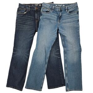 Cat & Jack Size 16 (2 pair) Straight & Bootcut Jeans Bundle Girls Blue Denim